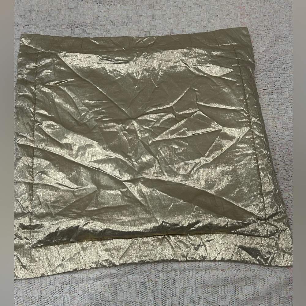 Large Square Gold Pillow Cases 33” x 32” set of 2